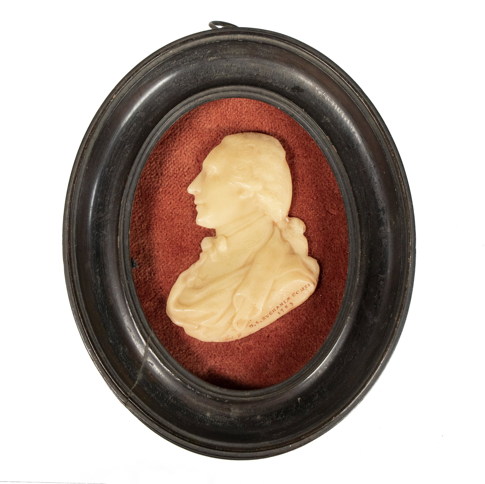 18TH C. WAX PROFILE RELIEF PORTRAIT OF A GENTLEMAN BY (1 of 2)