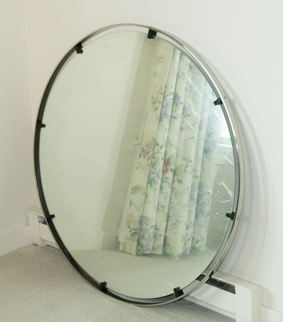 CIRCULAR MIRROR WITH STAINLESS STEEL FRAME (1 of 1)