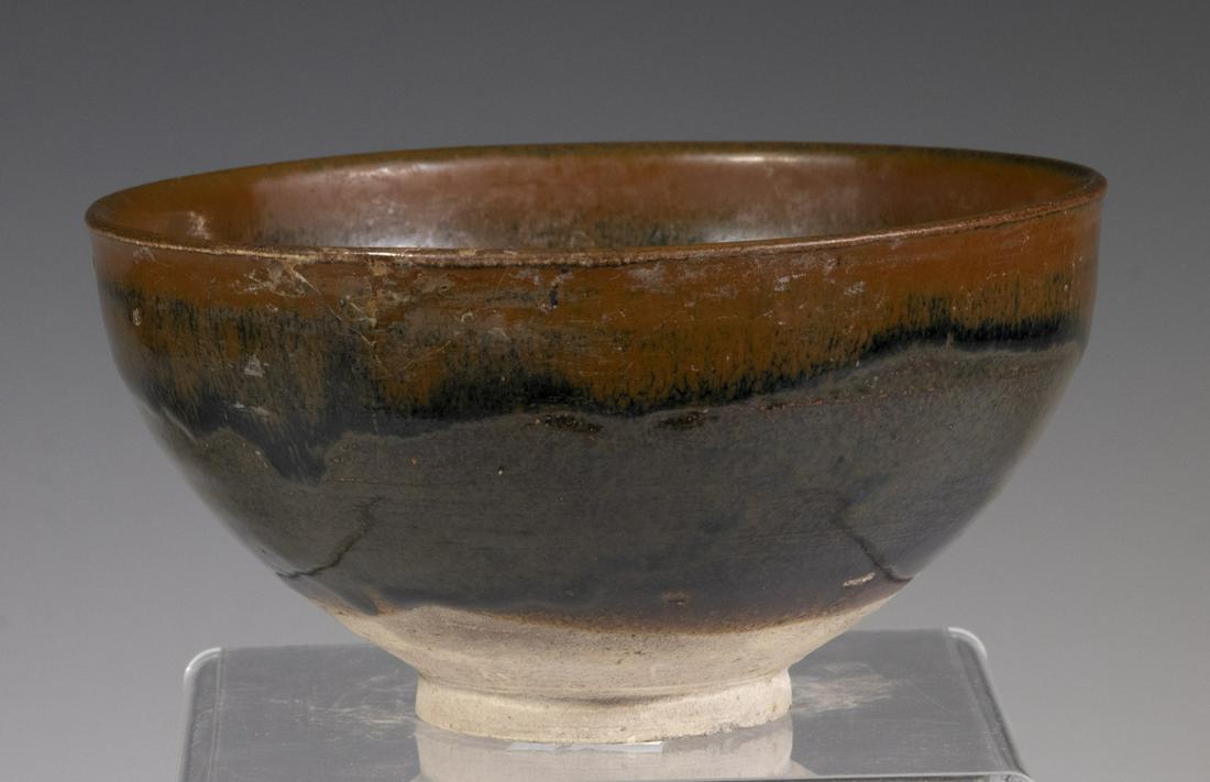 RUSSET-SPLASHED BLACK-GLAZED BOWL YUAN DYNASTY (14TH (1 of 3)
