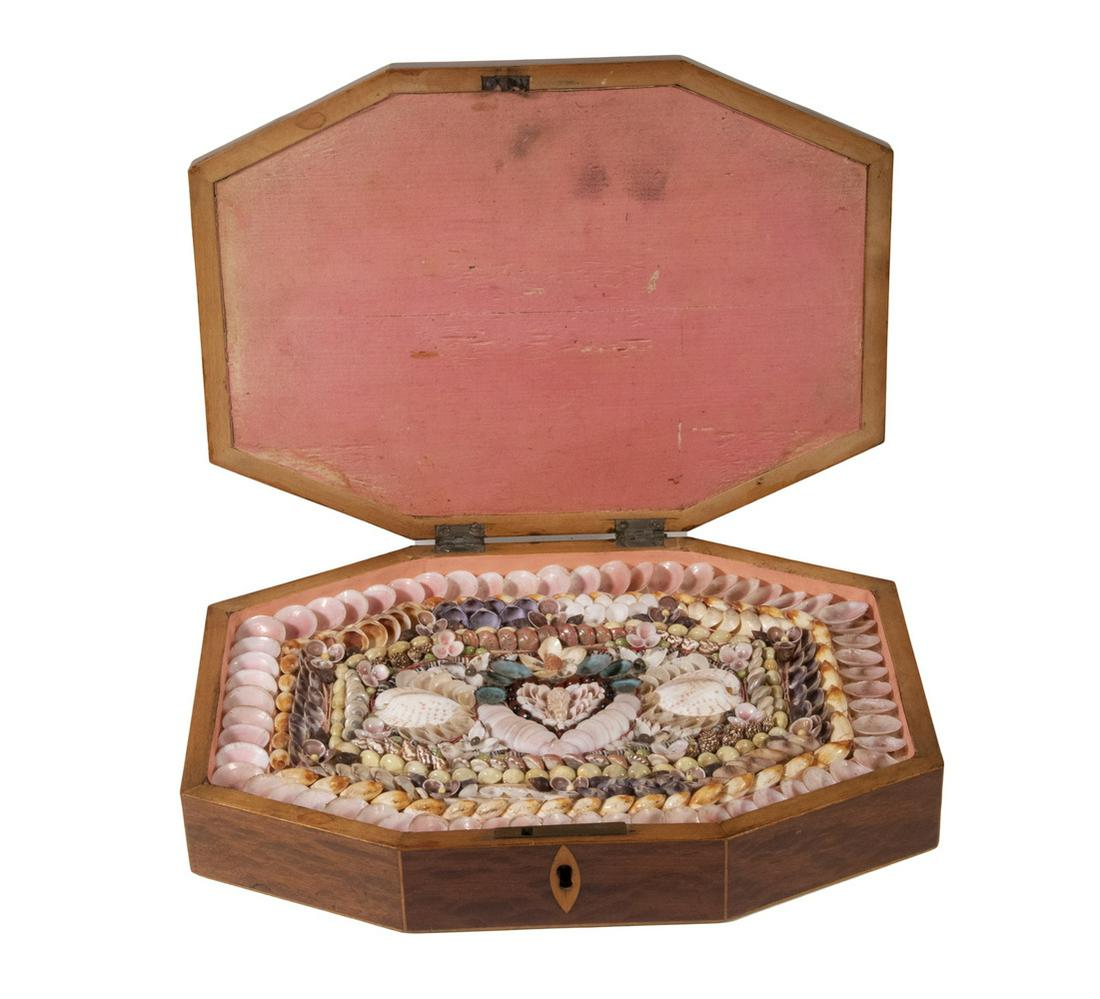 INLAID BOX WITH SAILOR'S VALENTINE (1 of 3)