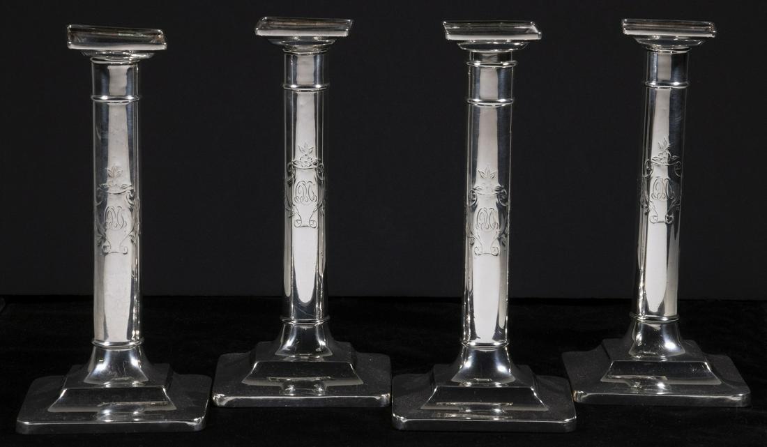 Tiffany silver candlesticks clearance
