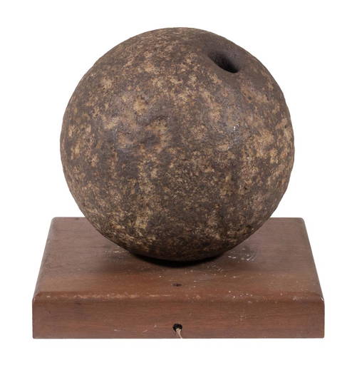 Large Civil War Naval Exploding Cannonball, Encrusted