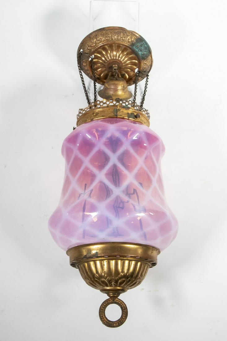 VICTORIAN ART GLASS LIGHT FIXTURE (1 of 1)