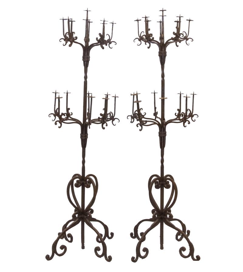 PR IRON FLOOR STANDING CANDELABRA (1 of 2)
