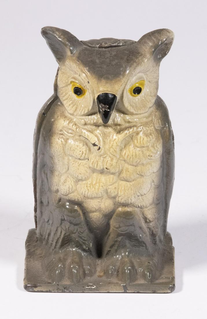 VINDEX CAST IRON OWL BANK (1 of 2)