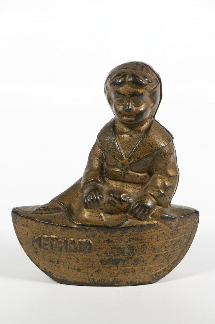 MERMAID CAST IRON STILL BANK (1 of 2)