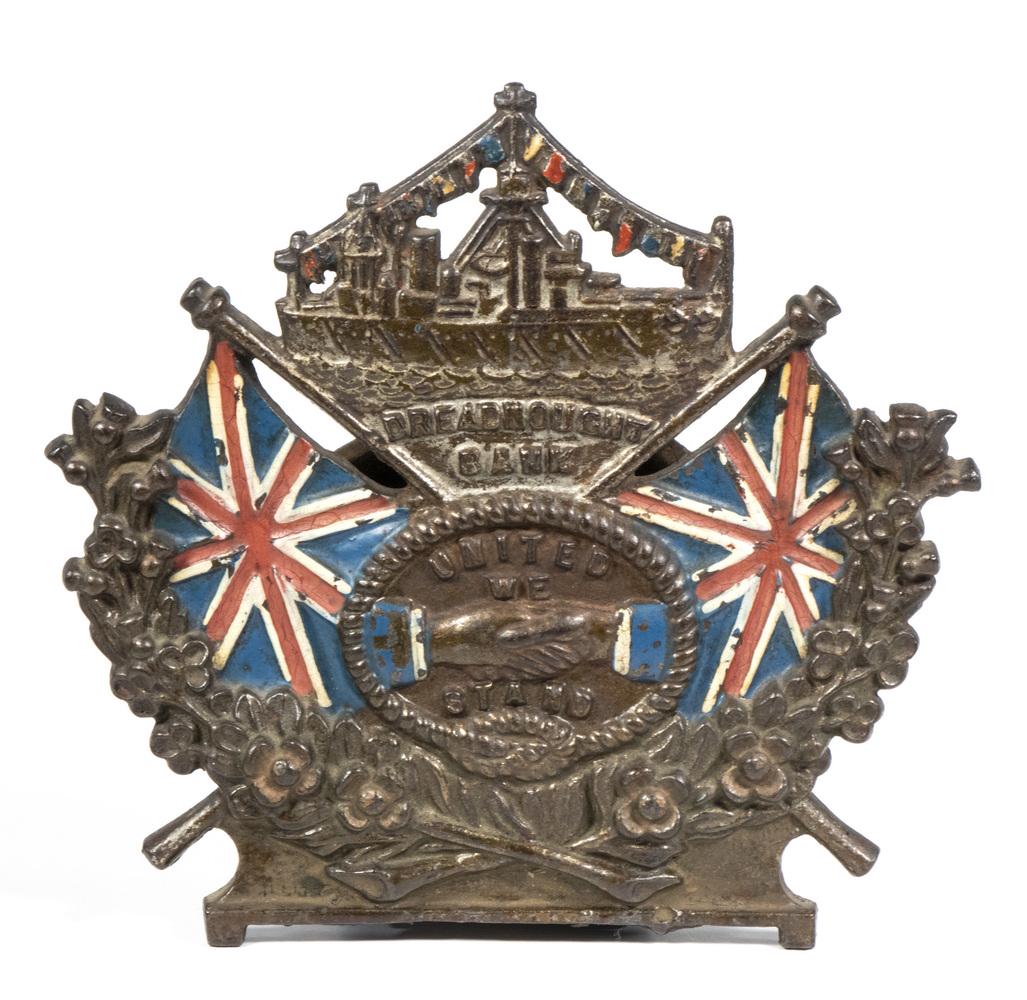 "DREADNOUGHT BANK" IRON STILL BANK (1 of 2)