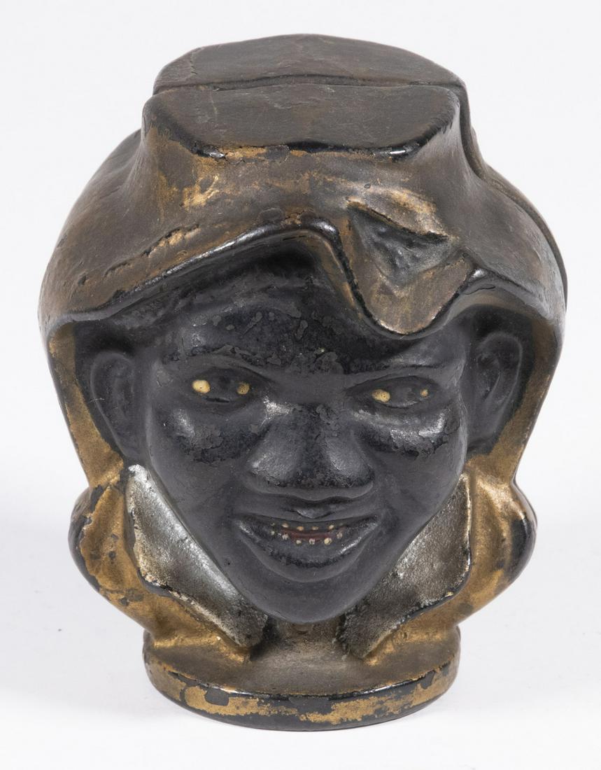 DOUBLE-FACE AFRICAN AMERICAN FIGURAL STILL BANK (1 of 3)