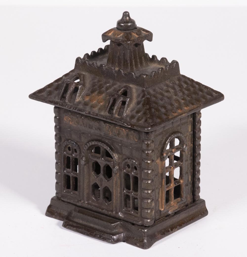 KENTON "STATE BANK" IRON STILL BANK (1 of 2)