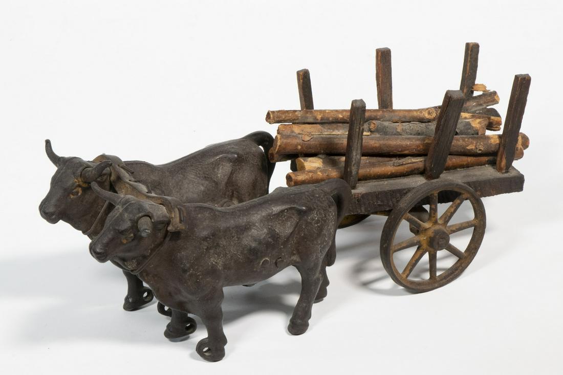 OXEN & LOG CART TOY (1 of 2)