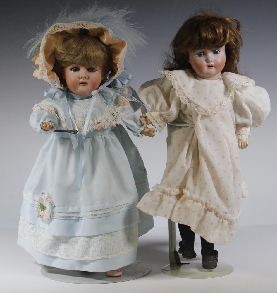 (2) GERMAN BISQUE HEAD DOLLS (1 of 3)