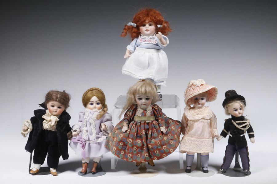 (6) BISQUE PORCELAIN DOLLS (1 of 4)