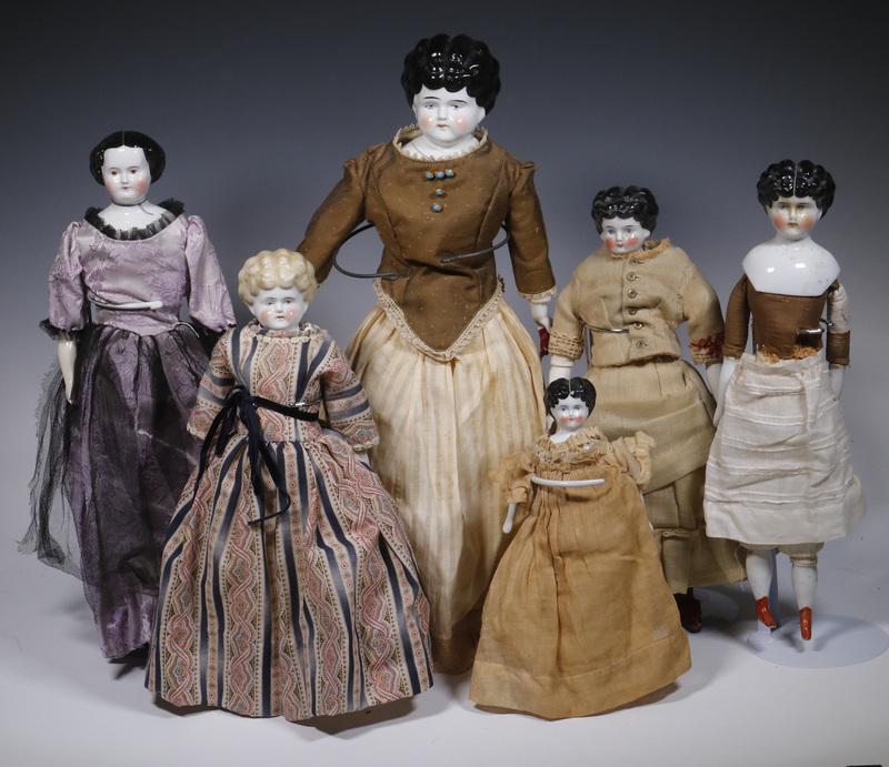 (6) CHINA HEAD DOLLS (1 of 1)