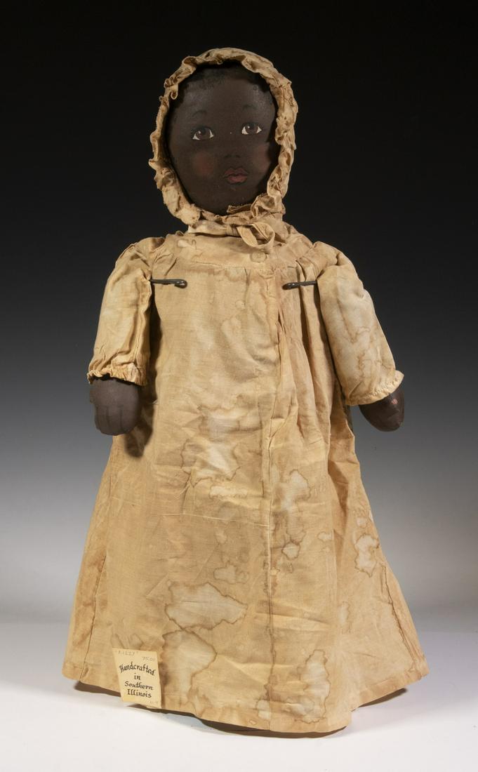 AFRICAN AMERICAN PAINTED CLOTH DOLL (1 of 4)