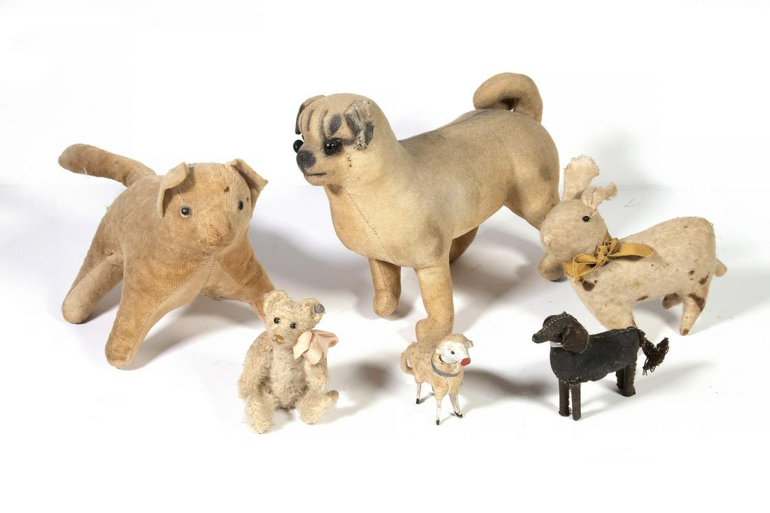 (6) EARLY STUFFED ANIMALS (1 of 2)