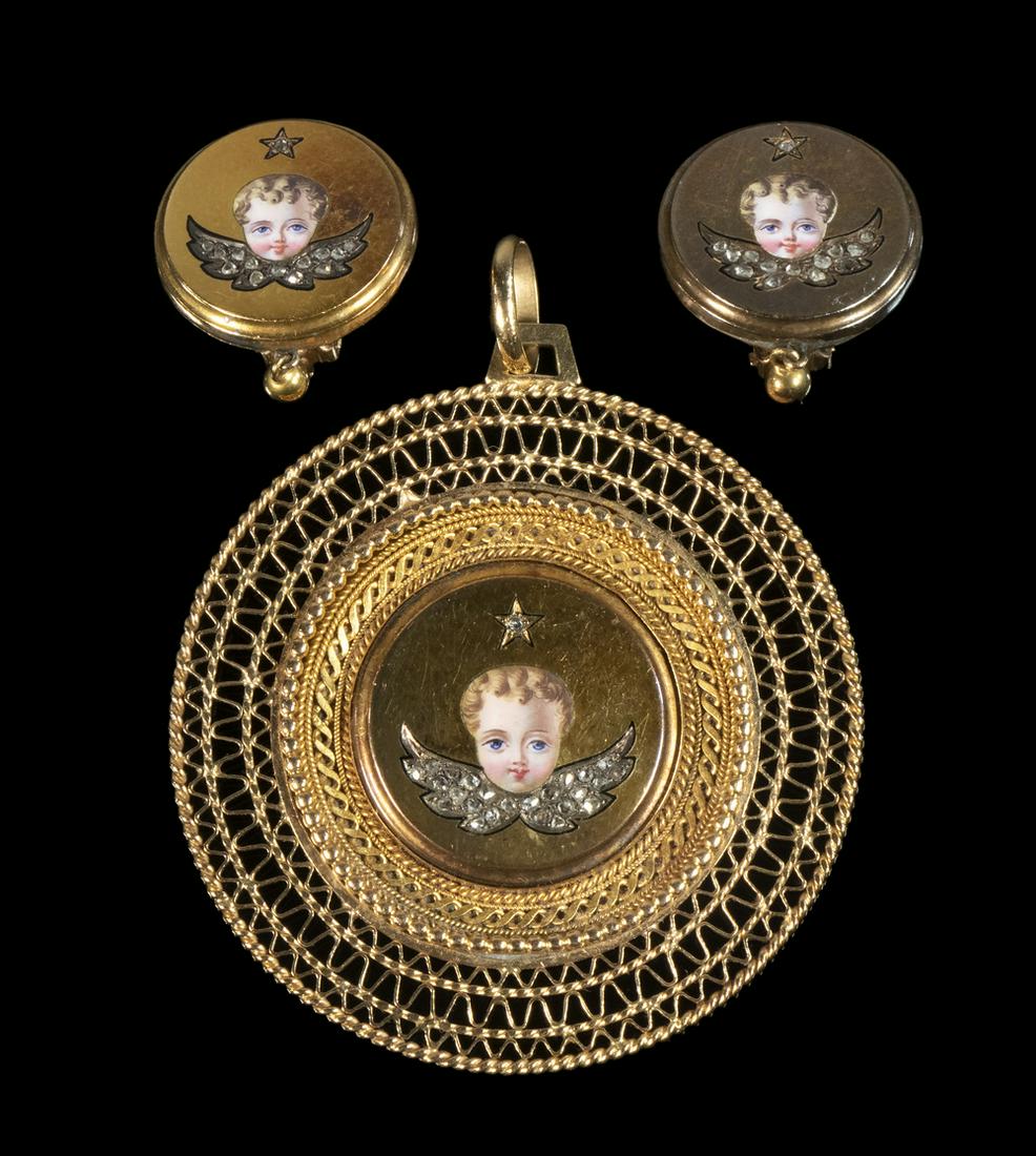 FRENCH VICTORIAN 3 PC 14K GOLD SUITE (1 of 2)