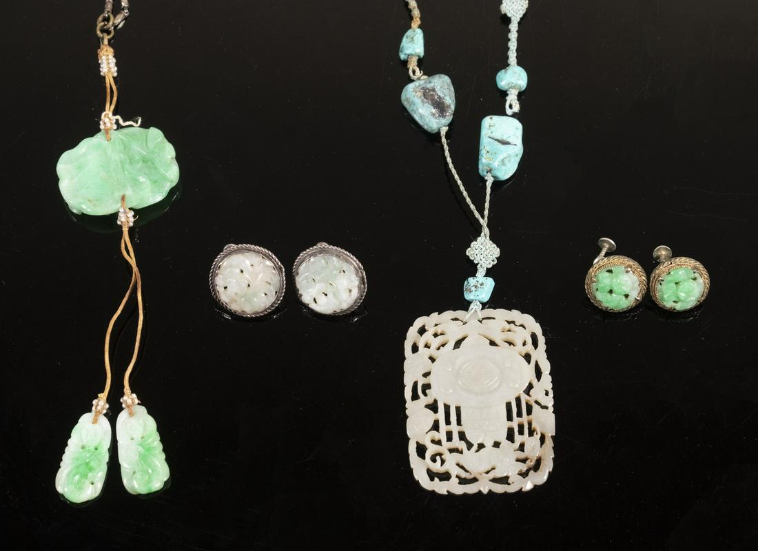 (4 PCS) CHINESE JADE JEWELRY (1 of 4)