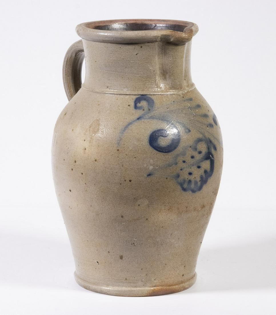 DECORATED OVOID STONEWARE PITCHER (1 of 5)