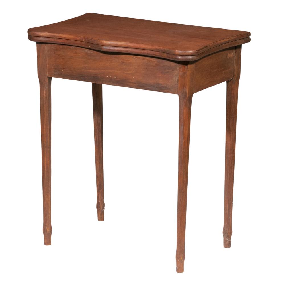 18TH C. COUNTRY PAINTED PINE CARD TABLE, PROBABLY MAINE (1 of 5)