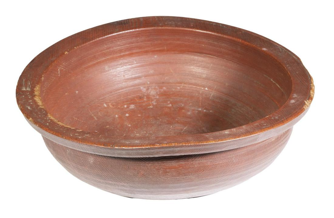 PAINTED WOODEN BOWL (1 of 3)