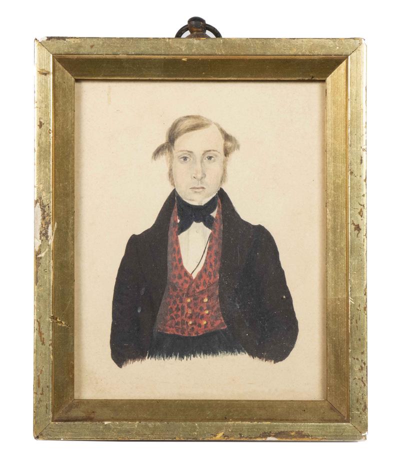AMERICAN 19TH C. MINIATURE PORTRAIT (1 of 2)