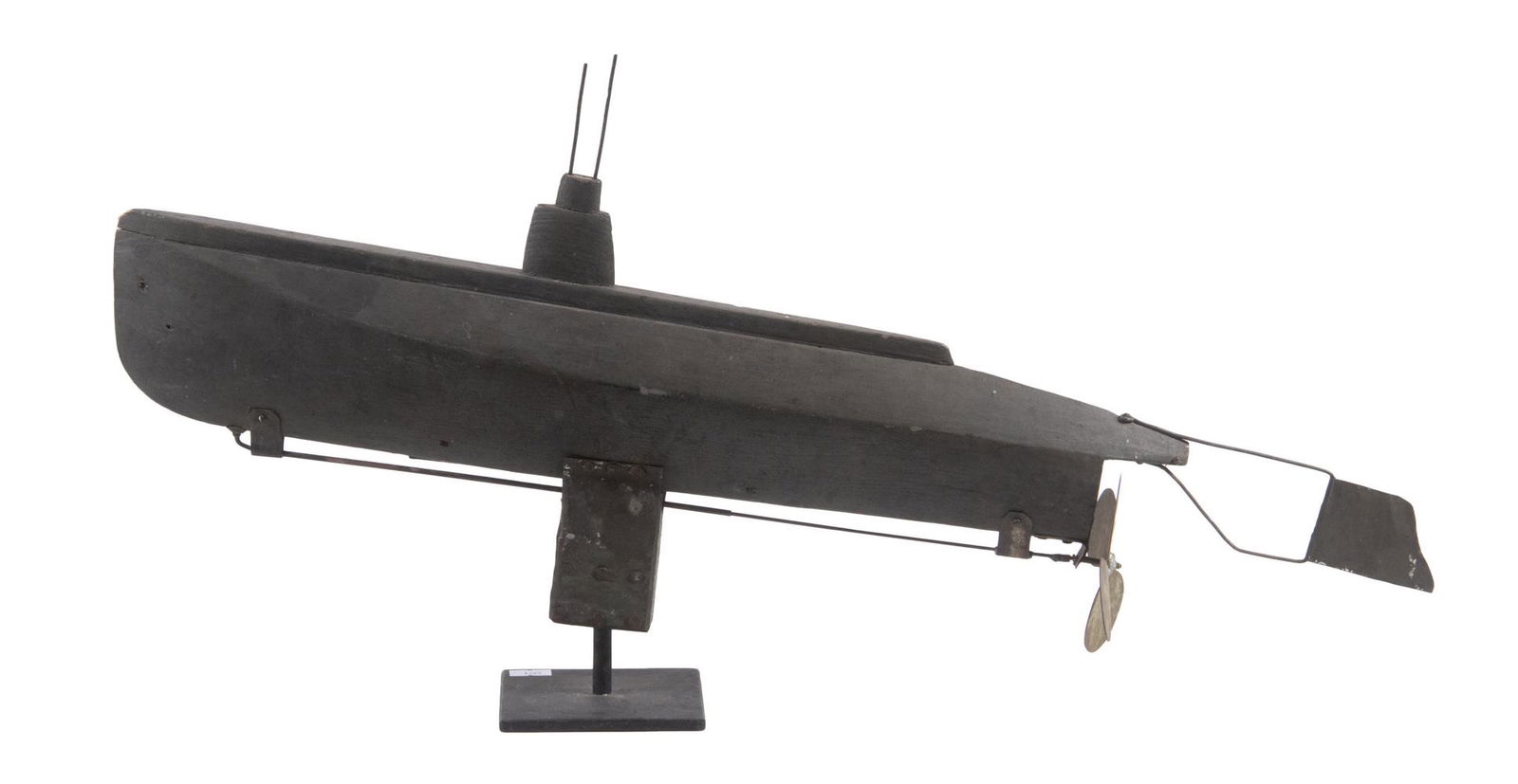 FOLK ART WEATHERVANE OF EARLY SUBMARINE (1 of 2)