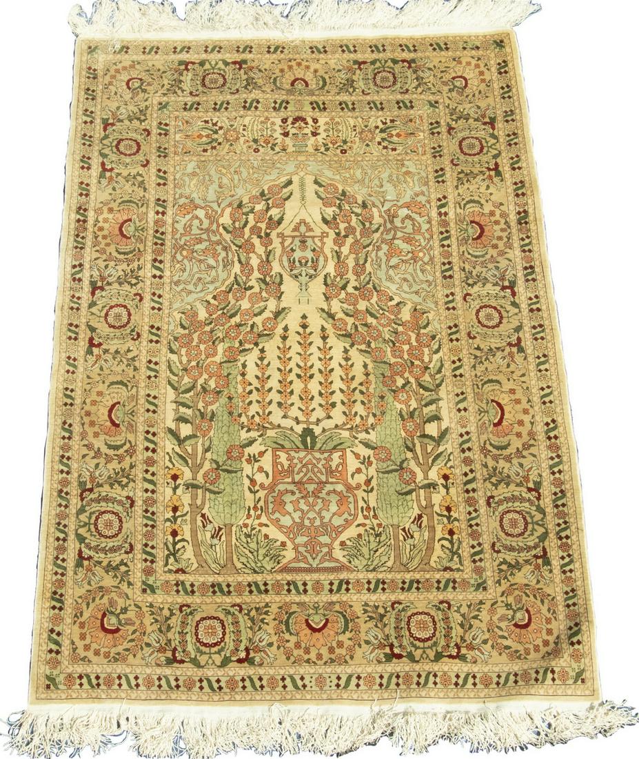 Hereke Silk Prayer Rug