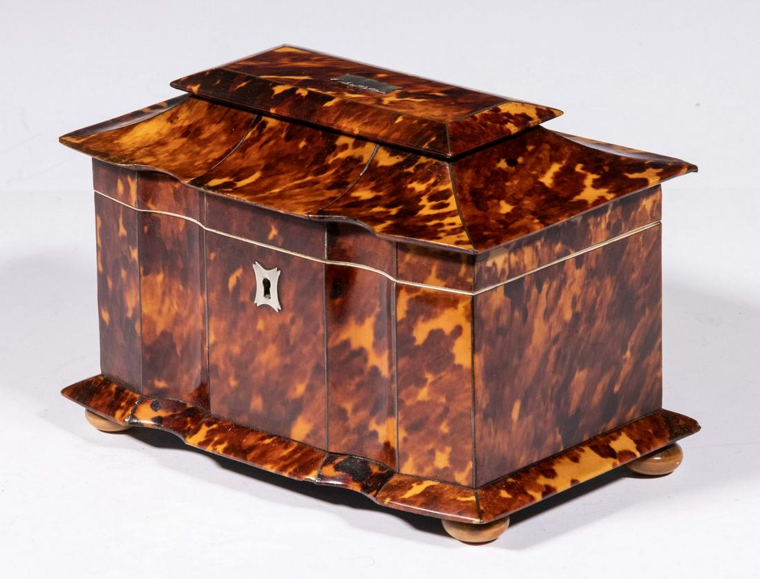TORTOISESHELL TEA CADDY (1 of 5)