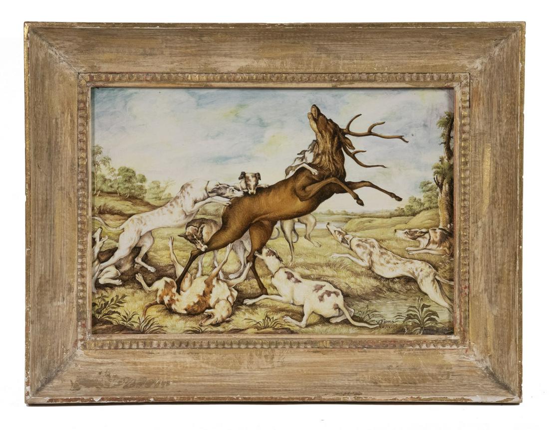 FRAMED CASTELLI MAIOLICA PLAQUE (1 of 5)