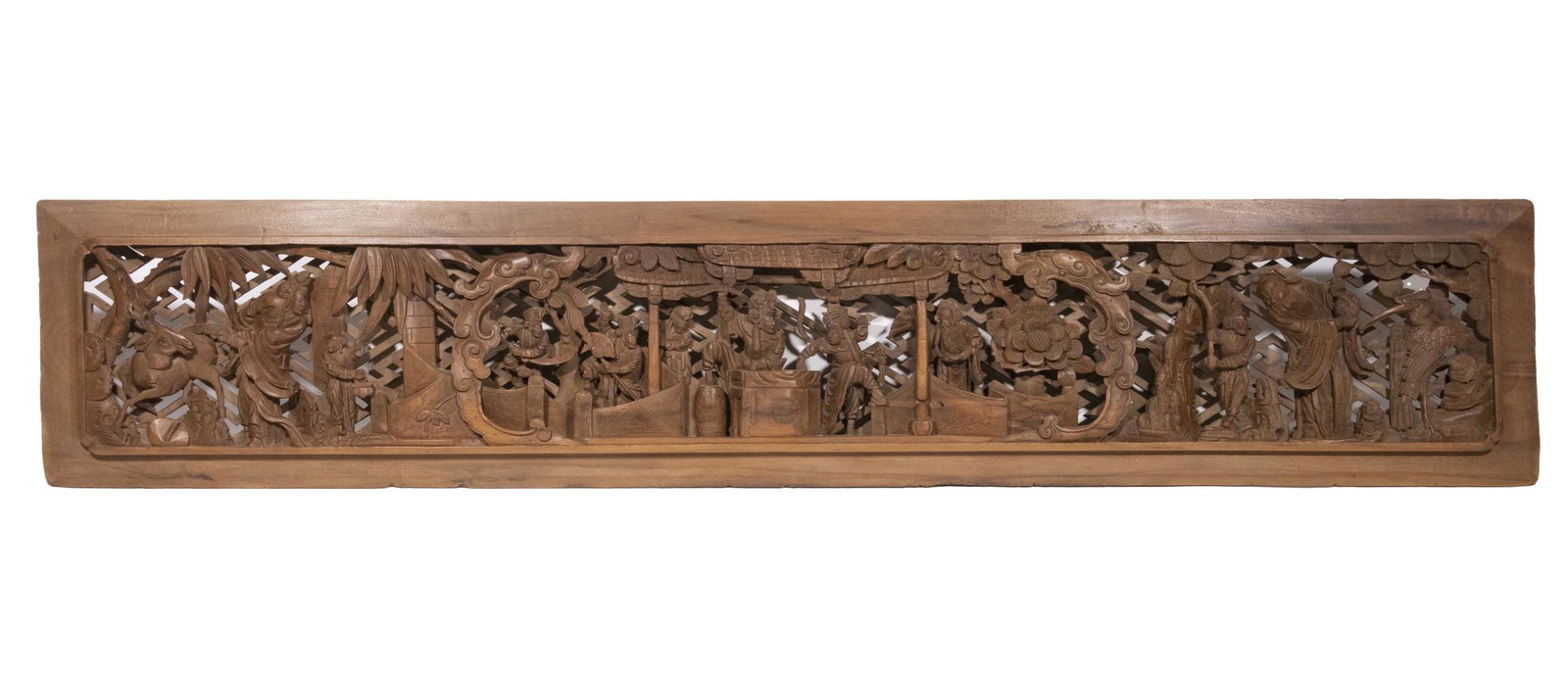 LARGE 19TH C. CHINESE CARVED ARCHITECTURAL SCREEN PANEL (1 of 3)
