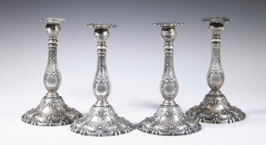 GORHAM STERLING "CHANTILLY-GRAND" CANDLESTICKS (1 of 2)
