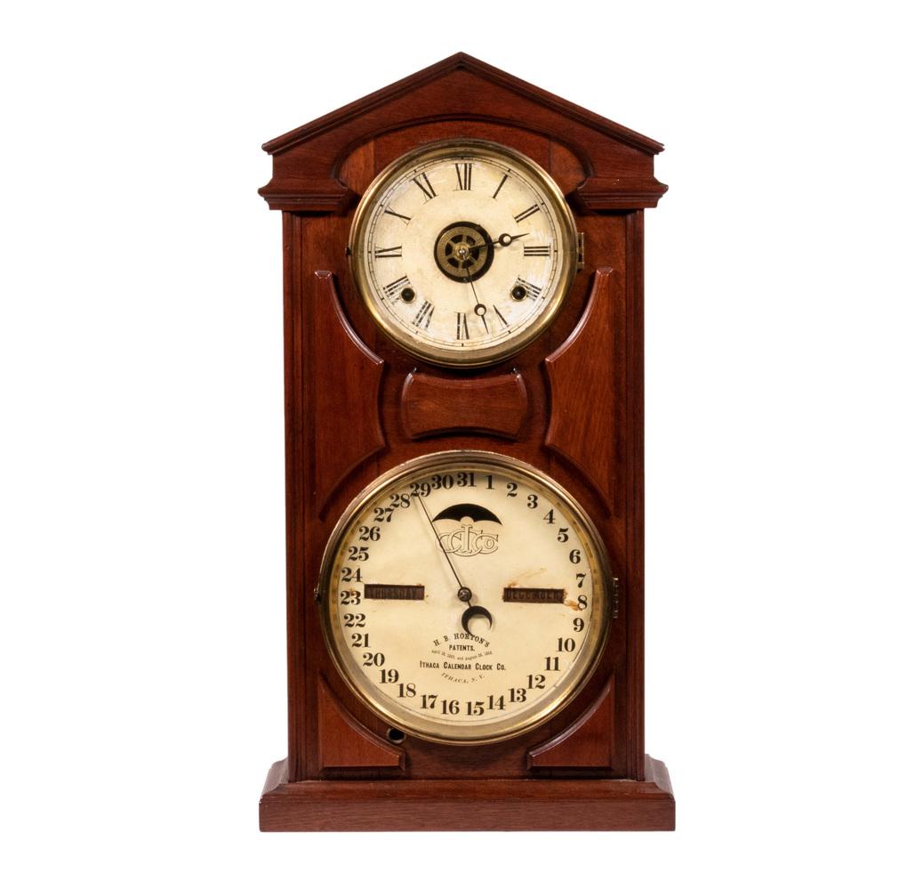 Ithaca Calendar Clock Co. Double Dial Office Clock,