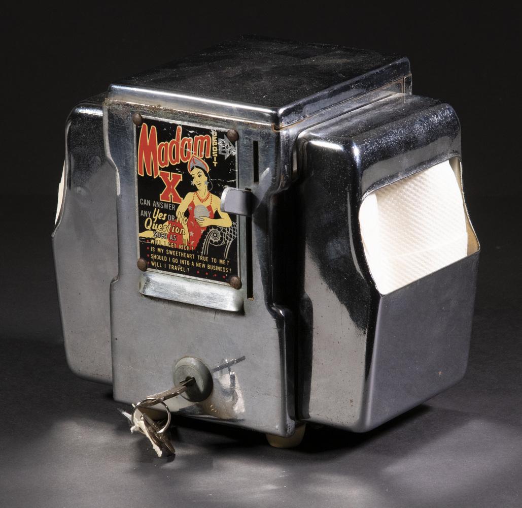 RARE JEWEL "MADAME X" 1 CENT NAPKIN DISPENSER FORTUNE (1 of 4)