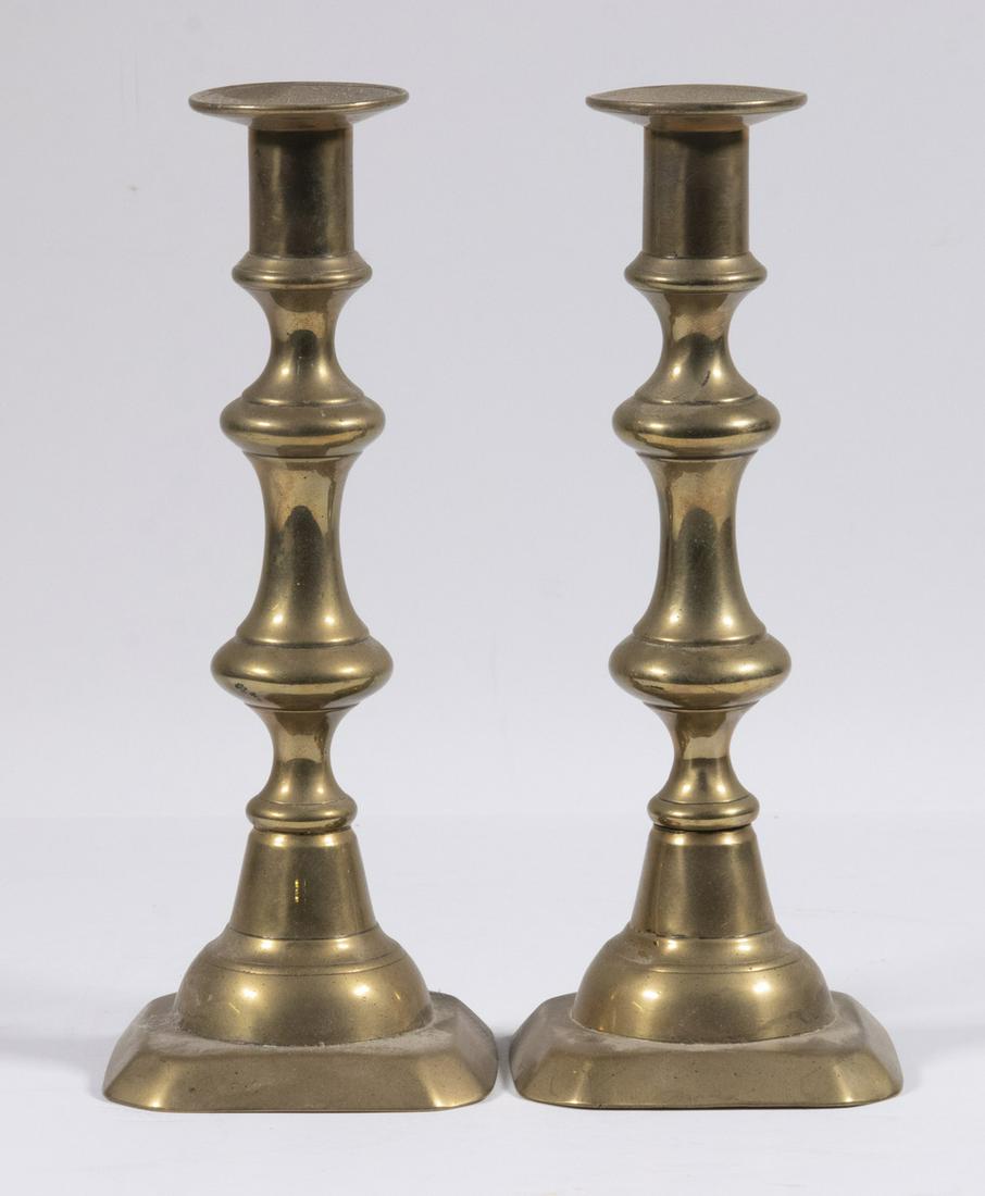 PR BRASS PUSH-UP CANDLESTICKS (1 of 2)