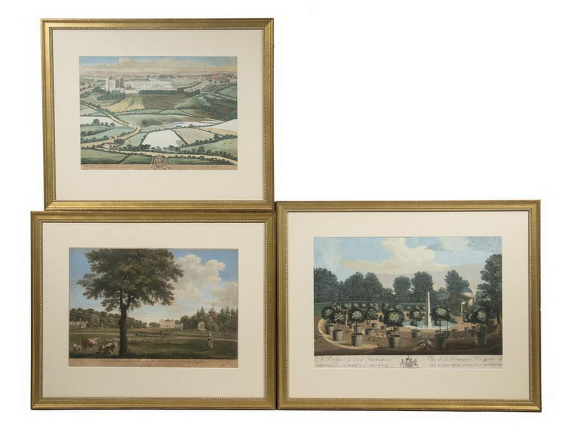 (3) SCARCE VUE D'OPTIQUES, VIEWS OF ENGLISH GARDENS & ESTATES, CIRCA 1750 (1 of 4)