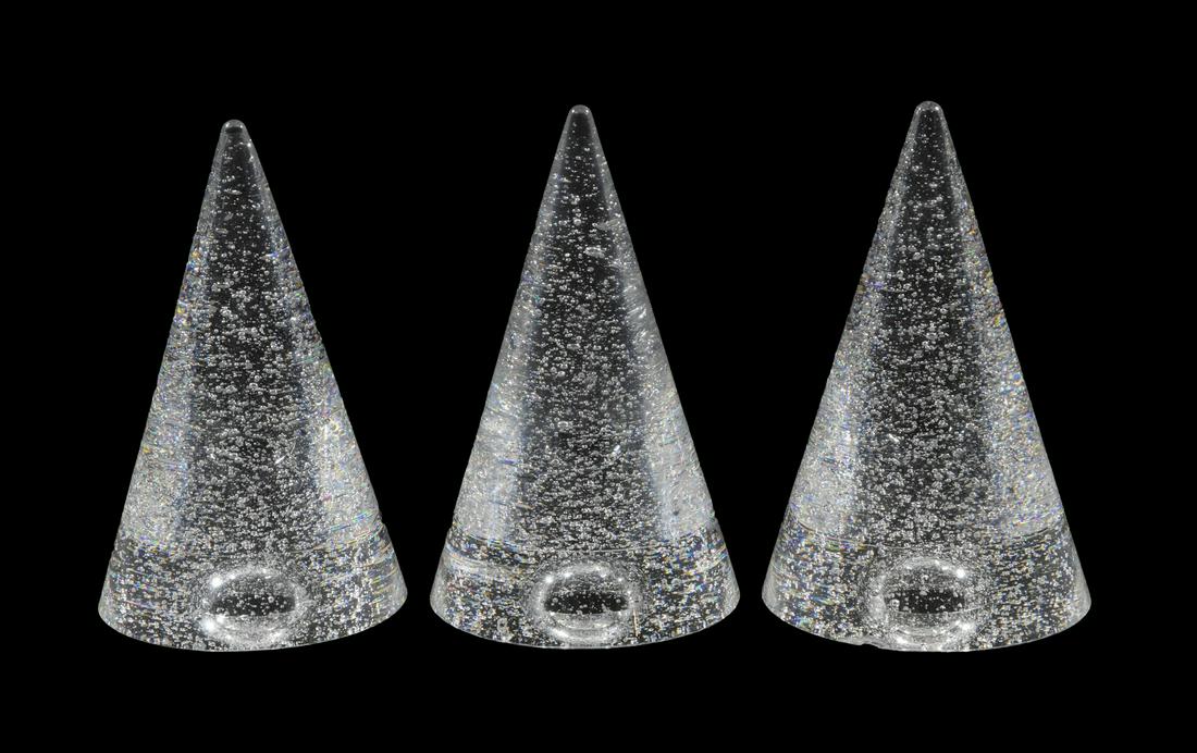 (3) STEUBEN GLASS CONES (1 of 2)
