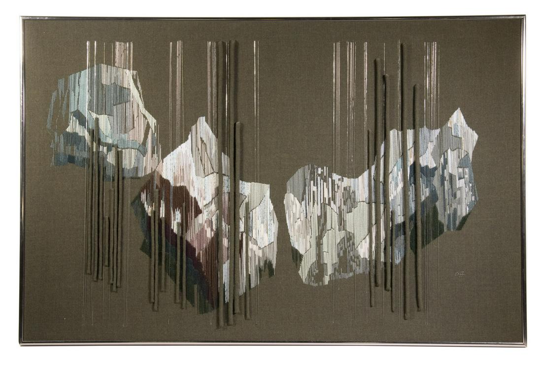 FRAMED TEXTILE ART BY DOROTHY E. HICKEY OF KENNETT SQUARE, PENNSYLVANIA (1 of 3)