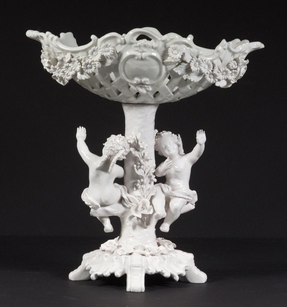 ITALIAN CERAMIC FIGURAL COMPOTE (1 of 3)