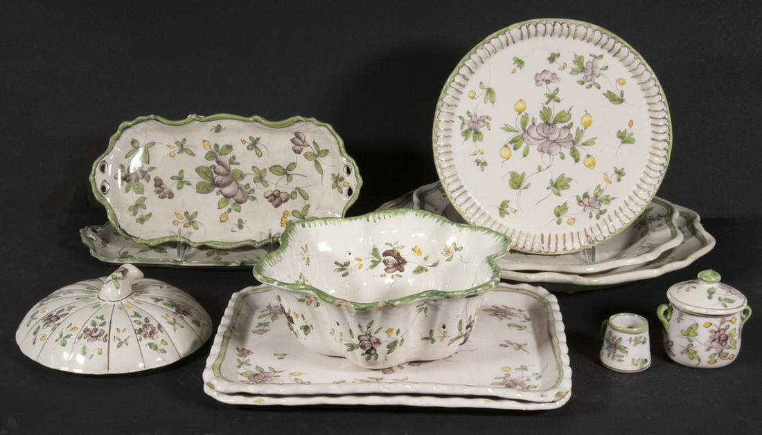 (12 PCS) FRENCH FAIENCE DISHES (1 of 7)