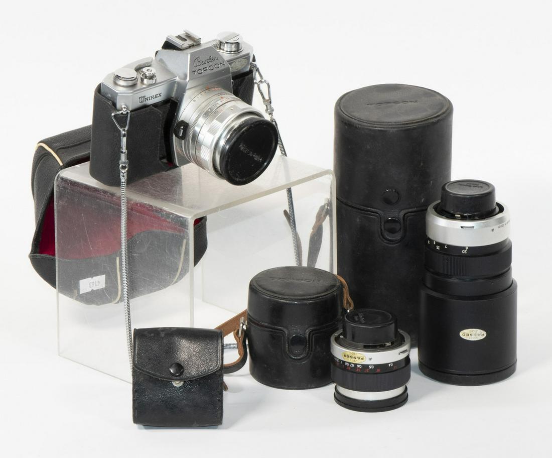 BESELER TOPCON CAMERA WITH THREE LENSES (1 of 2)
