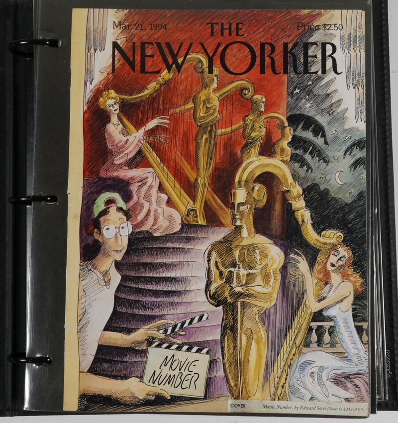 BINDER (92) HARP MOVIE STILLS: 8x10 glossy photos, 1930s-50s, original, all featuring harps, mostly with stars, including: Harpo (of course), Cary Grant & Irene Dunne, Al Jolson, Gregory Peck & Susan Hayward, Fred Astaire & Gene Ke