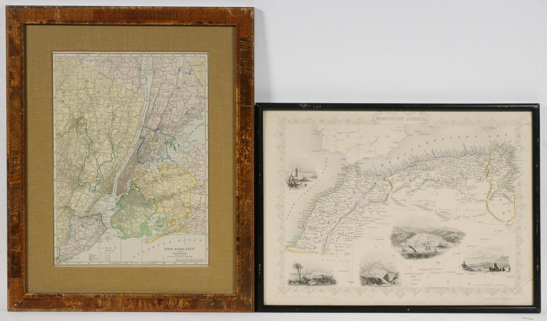 (2) SMALL FRAMED MAPS (1 of 3)