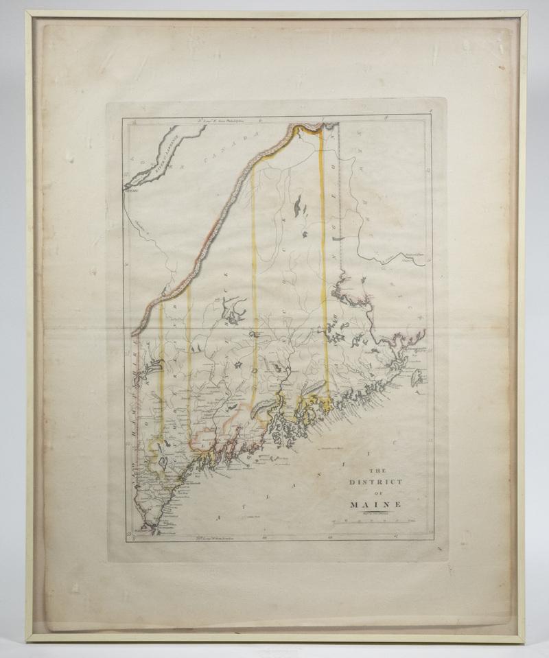 EARLY 19TH C. MAP OF MAINE (1 of 2)