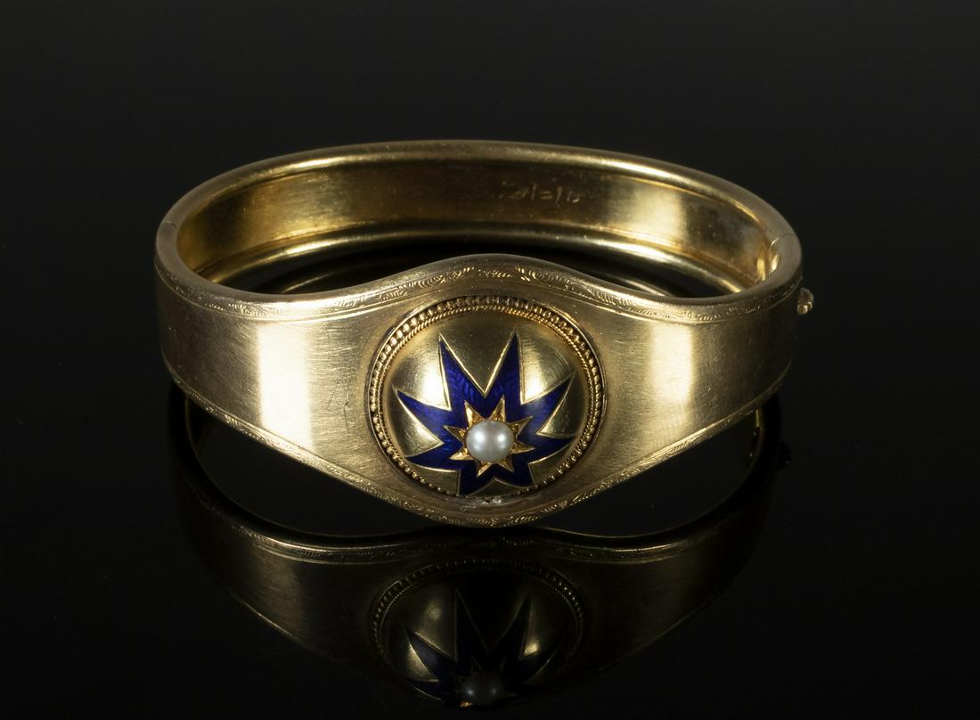 VICTORIAN GOLD BANGLE BRACELET (1 of 4)