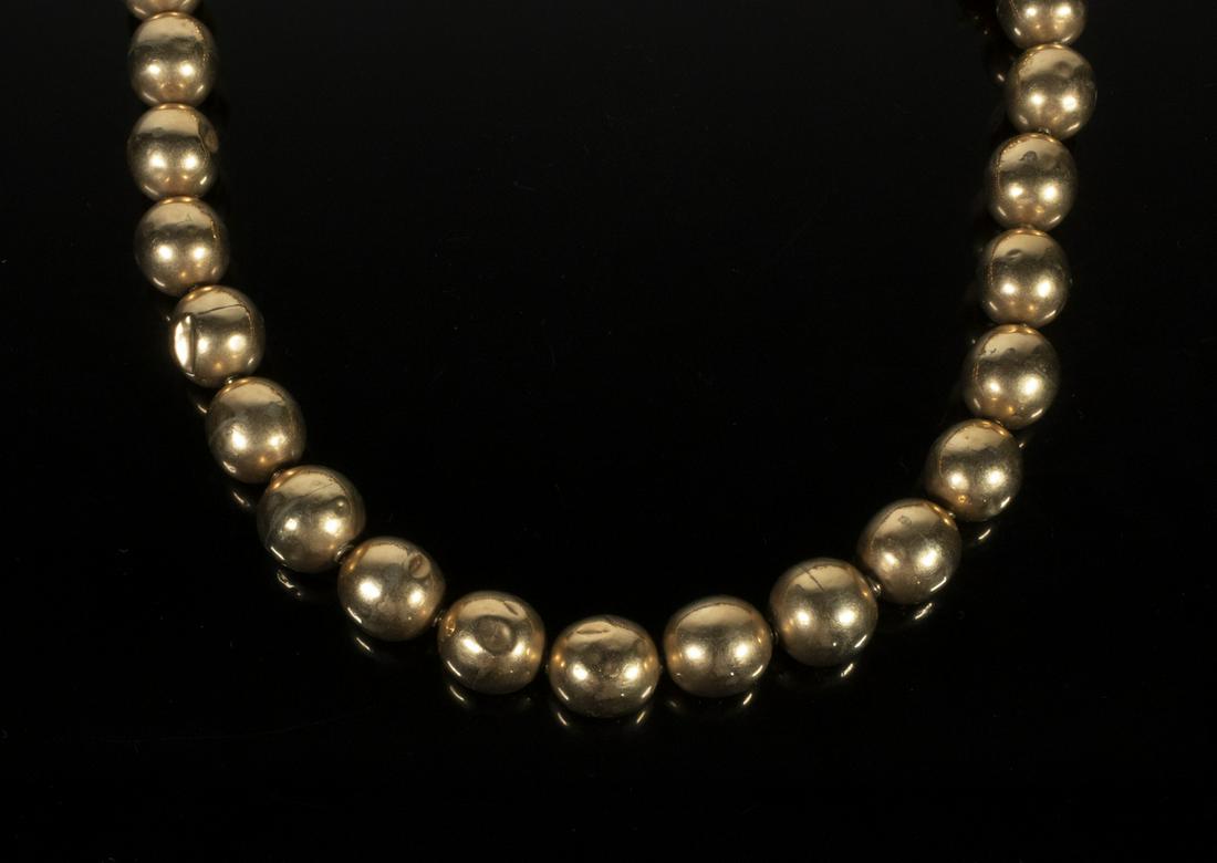 GOLD BEAD NECKLACE (1 of 2)