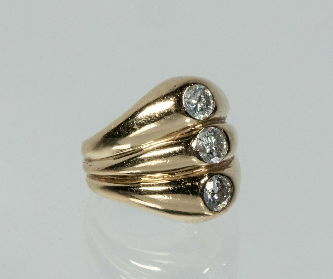 LADIES 14K GOLD DESIGNER RING (1 of 2)