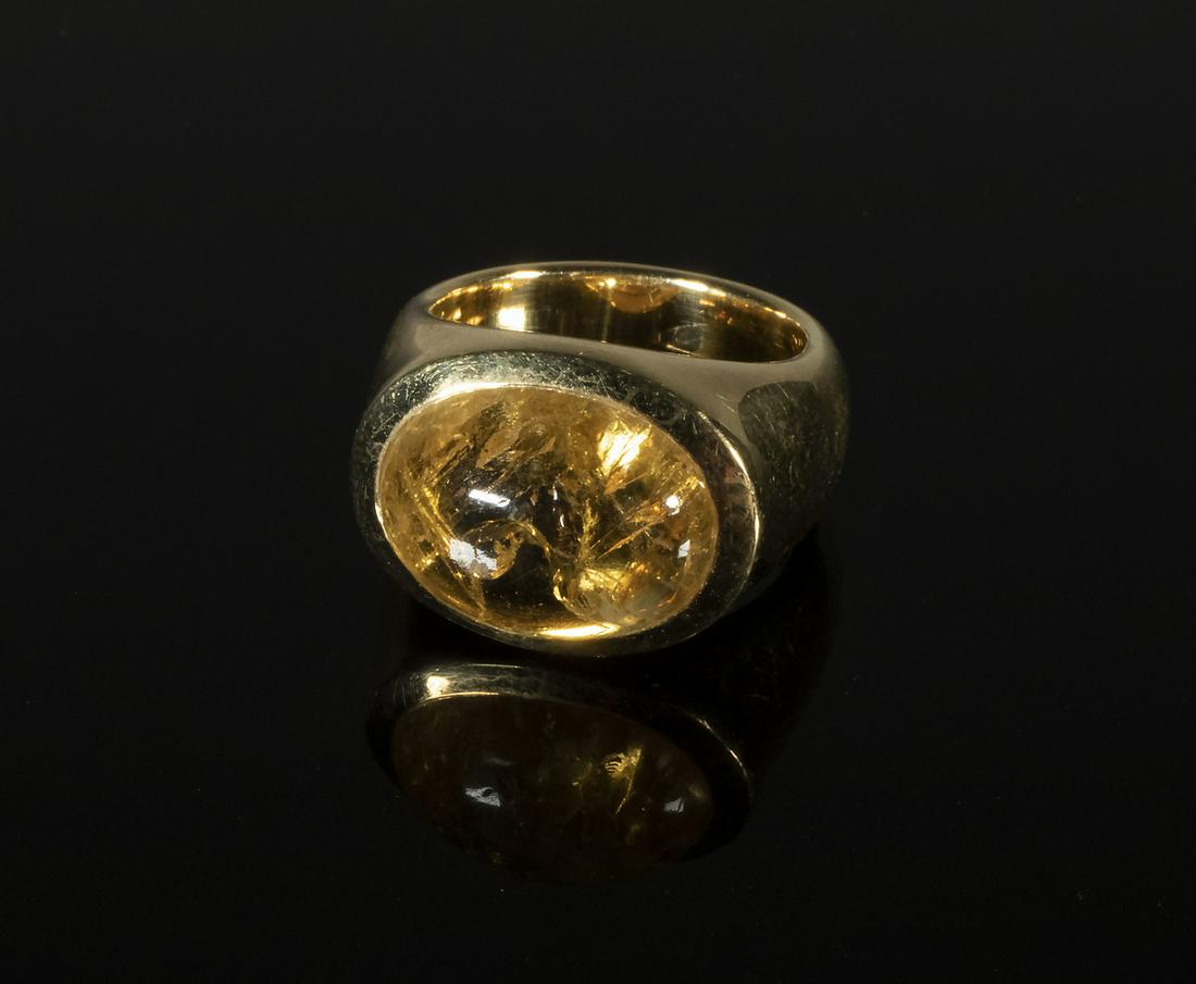 LADIES GOLD & CITRINE RING (1 of 4)