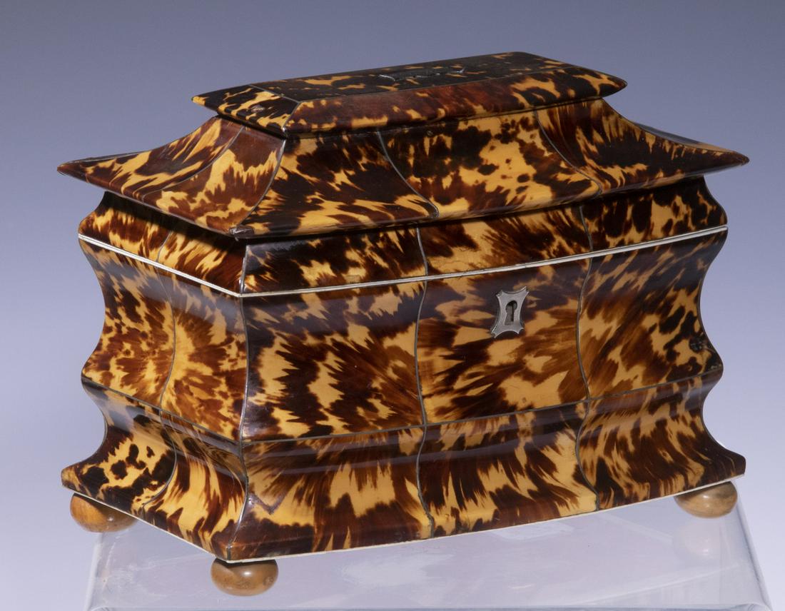 TORTOISESHELL TEA CADDY (1 of 5)