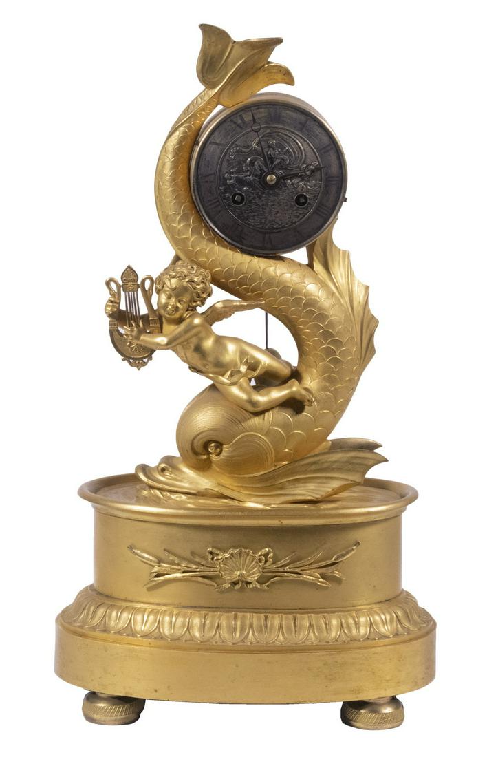 FRENCH BRONZE FIGURAL CLOCK (1 of 5)