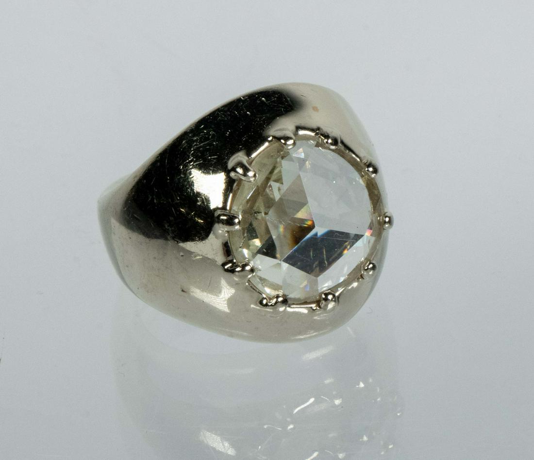 LADIES 14K WHITE GOLD AND DIAMOND RING (1 of 3)